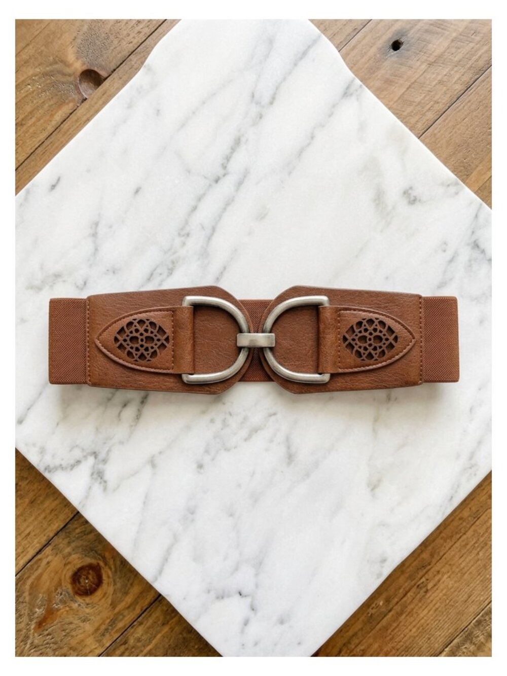 Women Stretchy Wide Belt Faux Leather Elastic Waist Cinch Belt for Dresses Coats